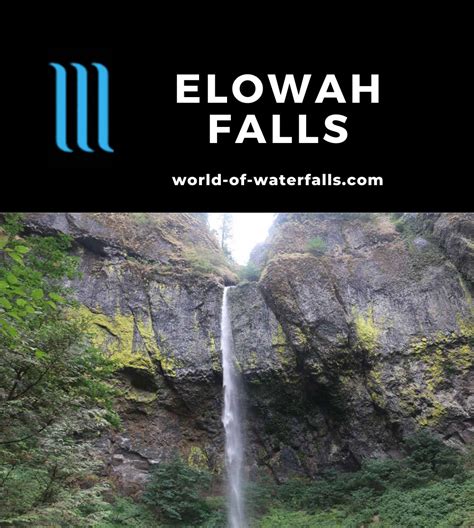 Elowah Falls Tall Plunging Waterfall On Mccord Creek