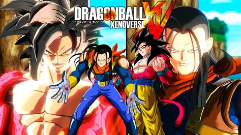 Dragon Ball Xenoverse Super Saiyan 4 Goku Ssj4 Vs Super A17 Dragon