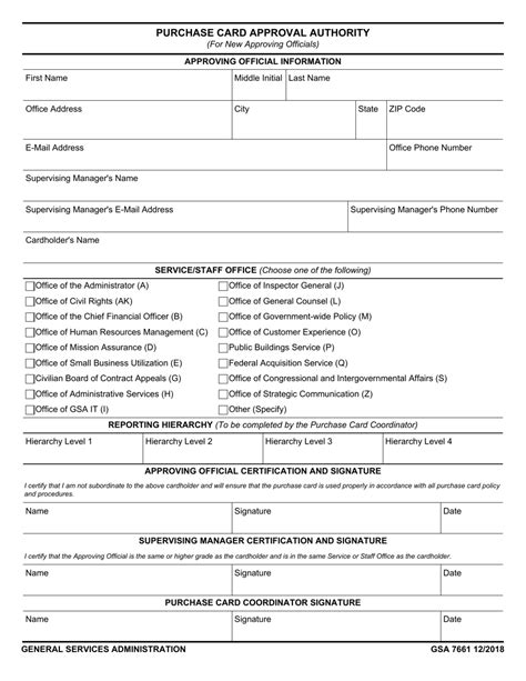 Gsa Form 7661 Fill Out Sign Online And Download Fillable Pdf