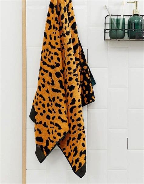 Asos Supply Woven Animal Print Bath Towel Asos Bath Towels Woven
