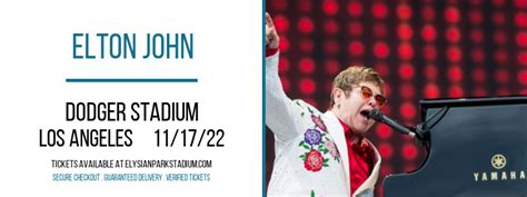 Elton John Tickets 17th November Dodger Stadium