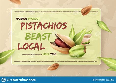 Pistachios Banner Pistachios Flyer Or Brand Label Design With Text On