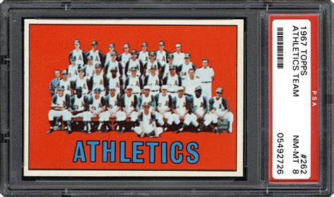 1967 Topps Athletics Team Psa Cardfacts