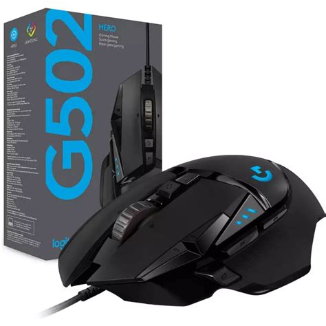 Logitech Mouse Gamer Logitech G502 Hero 25k Dpi Lightsync