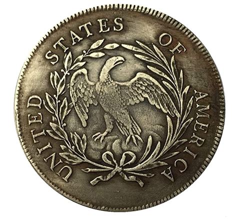 Rare Antique Usa United States American 1796 Liberty Silver Color