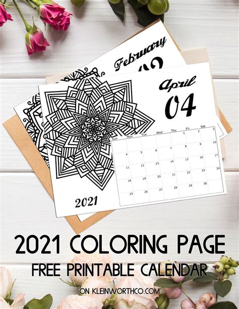 Printable Coloring Calendar For 2022 And 2021 Woo Jr Kids Activities