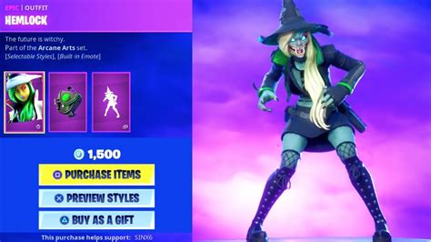 What are the 2019 fortnite halloween skins? *NEW* SPOOKY WITCH SKIN + BUILT IN WITCHCRAFT EMOTE ...