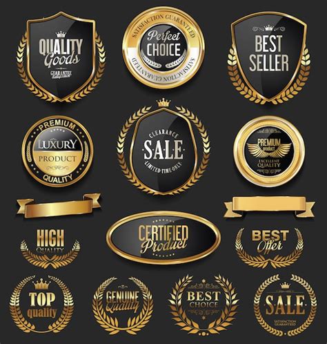 Premium Vector Badges And Labels Collection