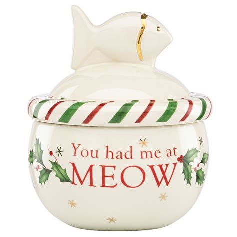 holiday® cat treat jar treat jars cat holidays christmas dinnerware