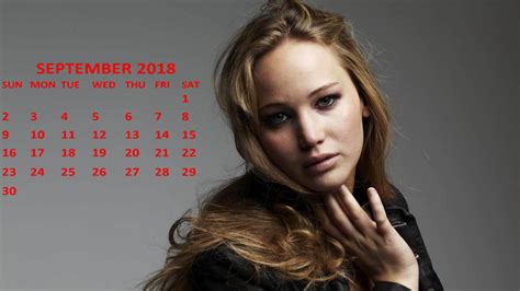 Jennifer Lawrence 2018 September Calendar | Jennifer lawrence, Jennifer, Jennifer lawrence wallpaper