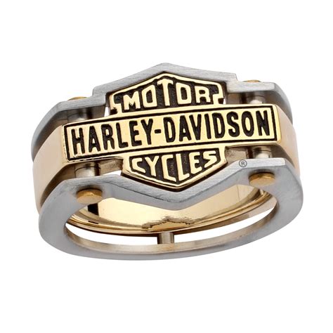 Harley Davidson Mod Jewelry Men S Brass And Stainless Ring