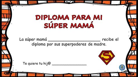 Colección De Diplomas Para El Día De La Madre Diplomas Para Mamá Dia