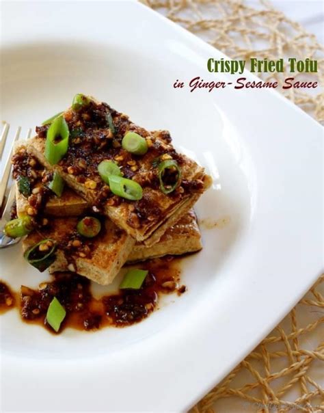 Crispy Fried Tofu With Ginger Sesame Sauce Recipe