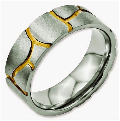 Unique Mens Wedding Rings Two Colour Gold Model