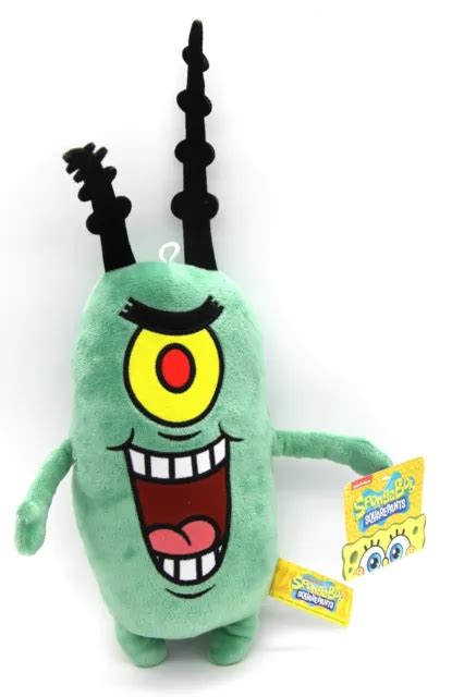 Nickelodeon Spongebob Squarepants 10 In Plankton Stuffed Plush Nwt 12
