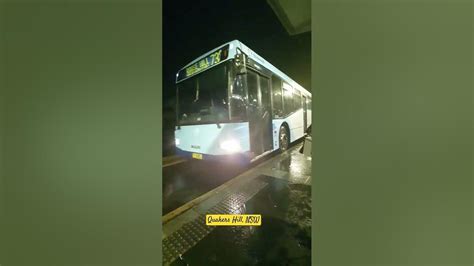 public bus arriving at quakers hill nsw on a rainy evening transport asmrsounds travel