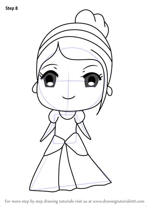 Step By Step How To Draw Chibi Princess Cinderella