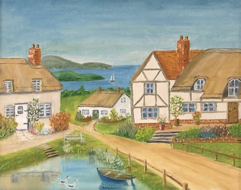Hampshire Artist Alan Busby Oil And Acrylic Landscape Art Waterside