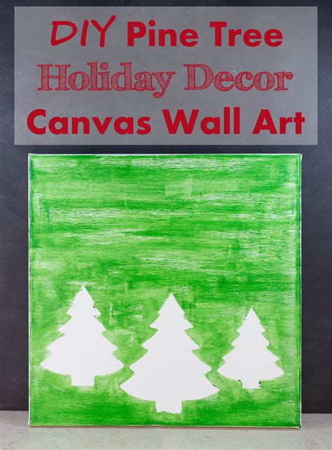 Diy Pine Tree Holiday Decor Canvas Wall Art Rose Clearfield