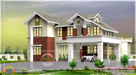 Villa exterior in 267 square yards - Kerala home design and floor plans