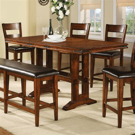 Hold back to a later time; Winners Only Mango Counter Height Dining Table with 18 in ...