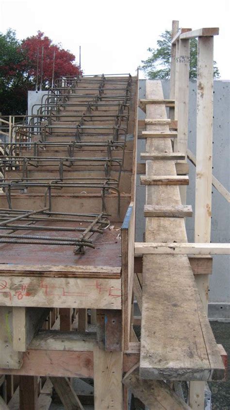Cantileveredconcretestair Formwork And Reinforcement Concrete