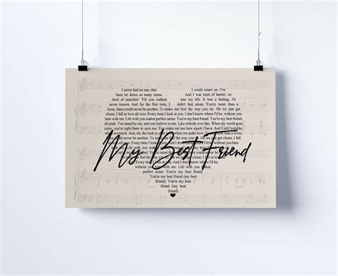 Tim Mcgraw My Best Friend Lyrics Poster A Place In The Sun Etsy