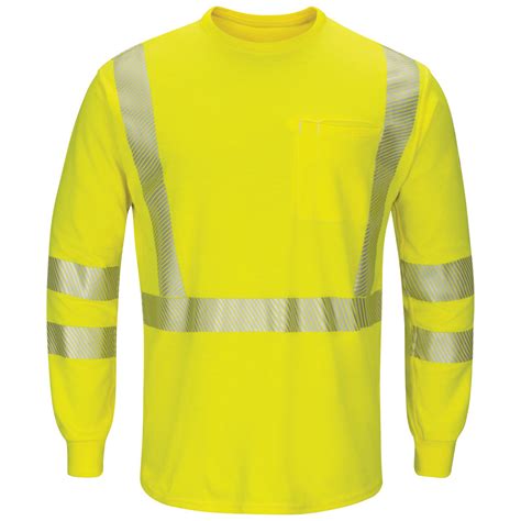 Bulwark Flame Resistant Hi Visibility Lightweight Long Sleeve T Shirt