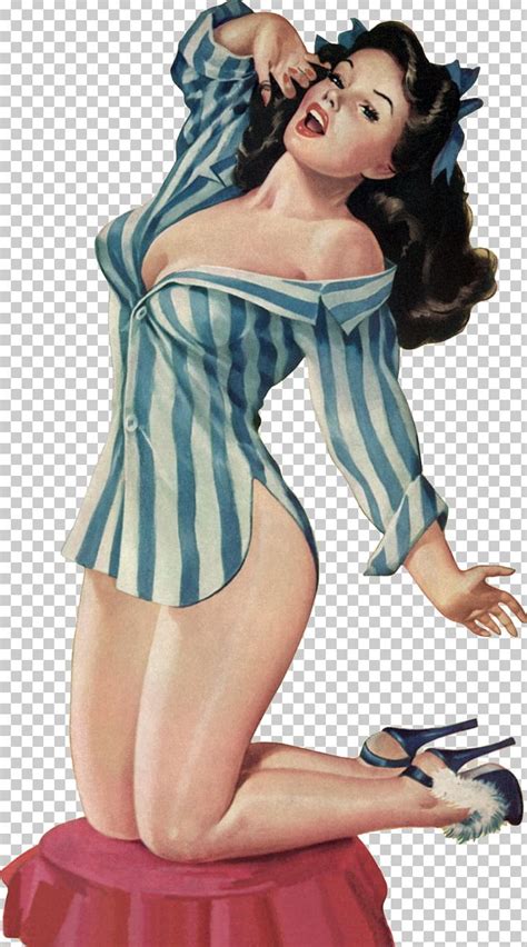 Pin Up Girl Retro Style Png Clipart Alberto Vargas Art