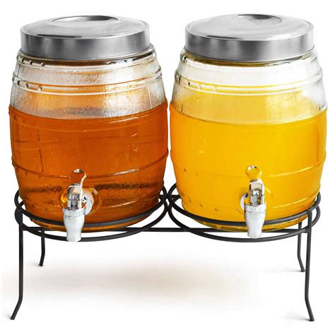 Dual Barrel Beverage Dispenser With Stand 10ltr Case Of 2 Bar