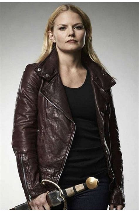 Once Upon A Time S6 Tv Series Emma Swan Red Leather Jacket