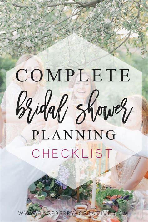 Complete Bridal Shower Planning Checklist Raspberry Creative Llc