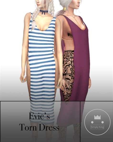 Evies Torn Dress Sims 4 Dresses Sims 4 Sims 4 Clothing