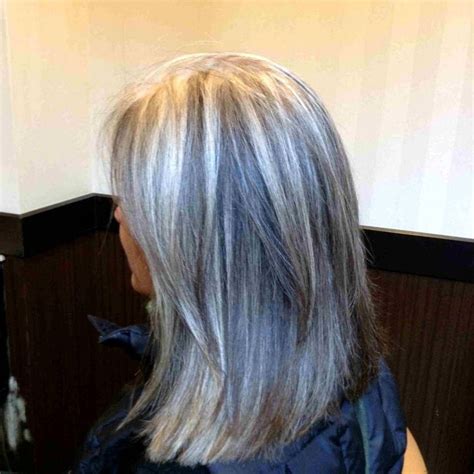 Images Of Dark Brown Hair With Gray Highlights Gray Hair Growing Out