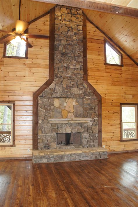 Massive Heavy Fieldstone Fireplace Main Focal Point Of Living Area Living Area Living Spaces
