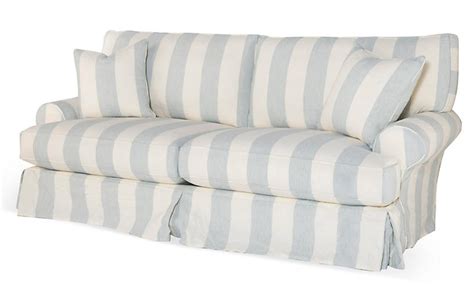 Rachel Ashwell Comfy Slipcovered Sofa Bluewhite Stripe Slipcovered Sofa Slip Covers Couch