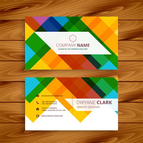 Colorful Business Card Design Template Vector Design Illustratio