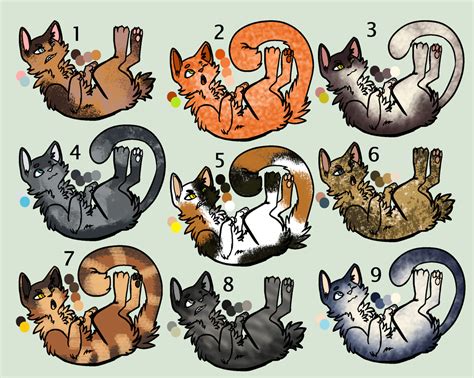 Closed Free Warrior Cat Adoptables By Kittyadopts63 On Deviantart