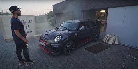 Mini Jcw Gp Thrashed And Subsequently Flipped In Youtubers Yard After