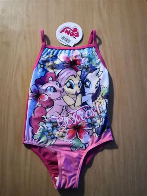 My Little Pony Swimsuit Swimming Costume Girls Character Pink 3 4