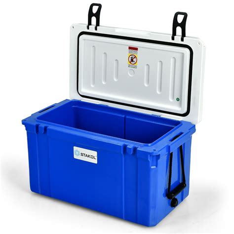 Quart Leak Proof Portable Cooler Ice Box For Camping Costway