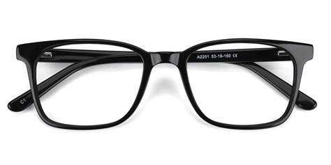 Kattan Rectangle Eyeglasses In Black Sllac
