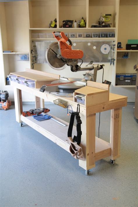 6 Diy Space Saving Miter Saw Stand Plans For A Small Workshop