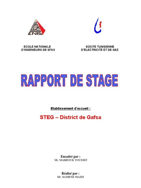 Exemple De Couverture D Un Rapport De Stage Financial Report