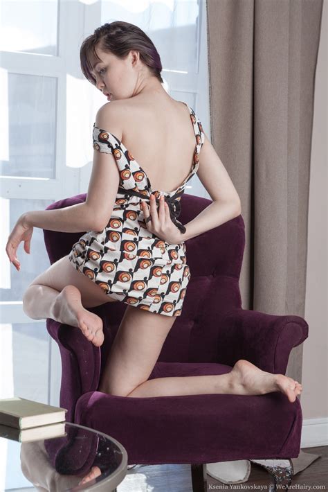 Ksenia Yankovskaya Strips Naked On Her Armchair Cutehairycunt Com