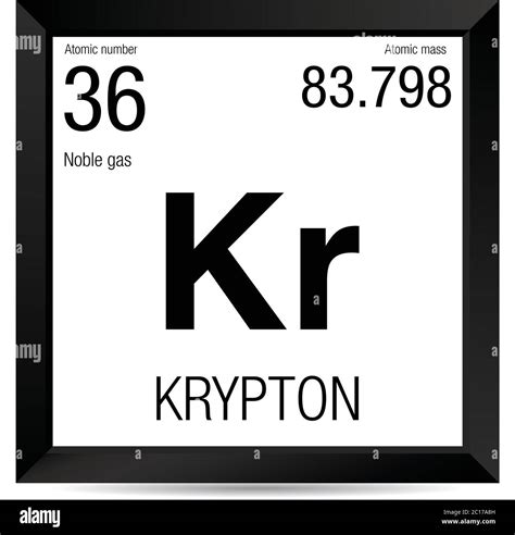 Symbol Chemical Element Krypton Hi Res Stock Photography And Images Alamy