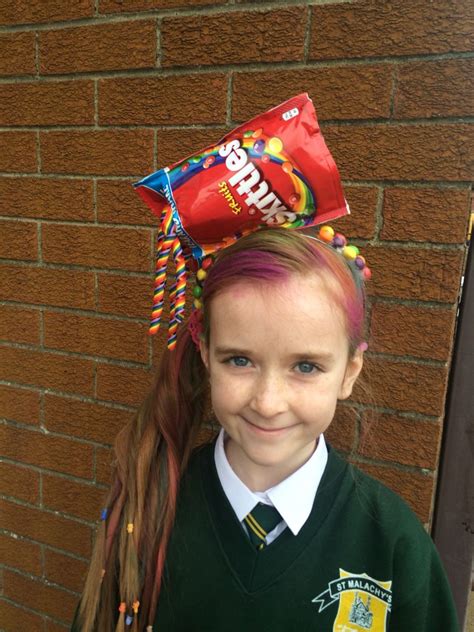 Crazy Hair Style For School Fun Day Rainbow Hair Wacky Hair Crazy