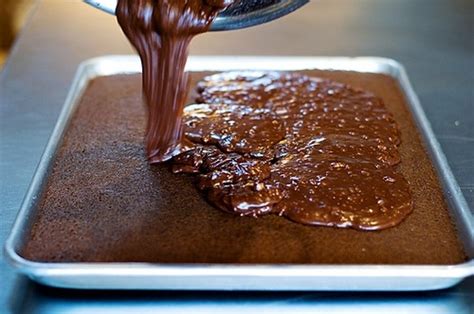 Mix together the crushed cookies, melted butter and 1/2 cup of the finely chopped pecans in the. Desserts: The Pioneer Woman's chocolate sheet cake ...