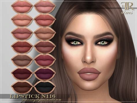 The Sims Resource Lipstick N116 By Fashionroyaltysims • Sims 4 Downloads