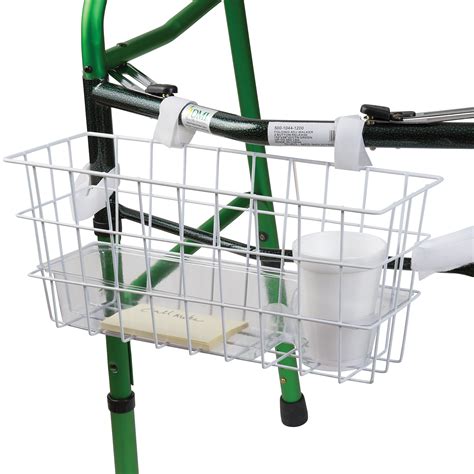 HealthSmart Walker Basket Universal Basket For Walker With Tray and Cup